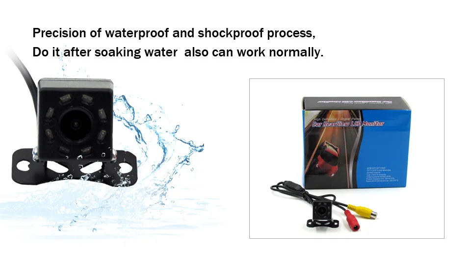 Мини камера заднего вида REDPRO 8 светодиодов ночное видение|Камеры для авто| |