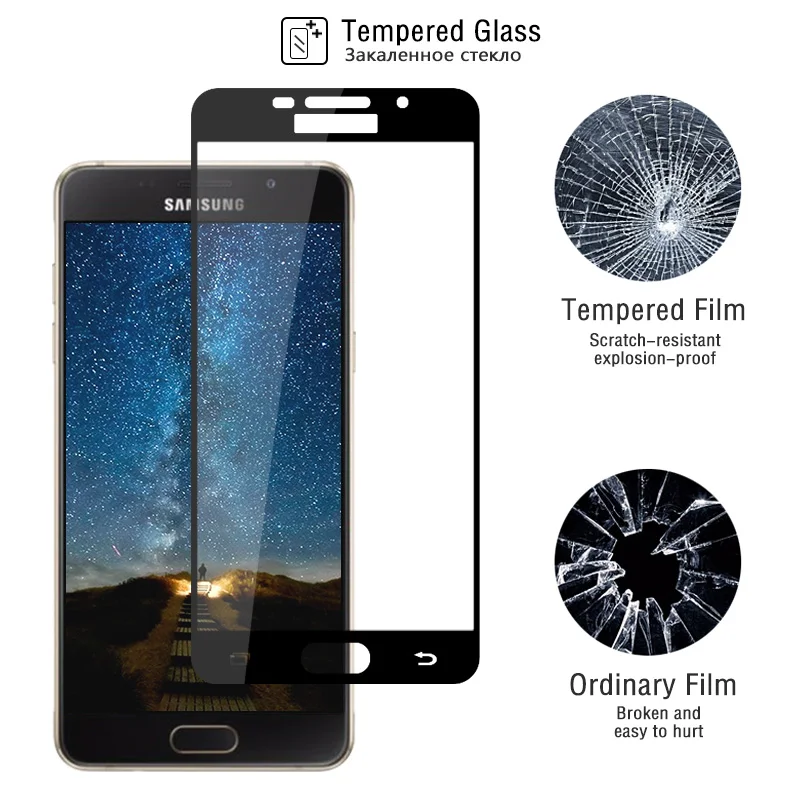 Взрывозащищенное Закаленное стекло для Samsung Galaxy A5 2016 A510 жесткая Защитная