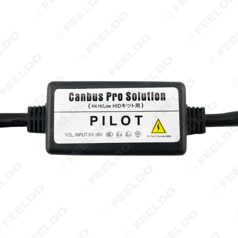 FEELDO 1 шт. H4 Hi/Lo цифровые светодиодные индикаторы ошибок кода фар Canbus Pro для BMW Audi VW