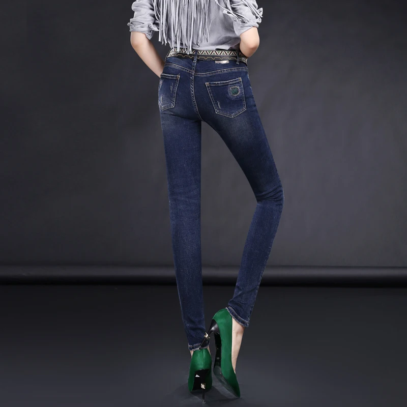 Quality 2016 Autumn women jeans pants pencil skinny trousers slim fit legging female long denim SY6603 |