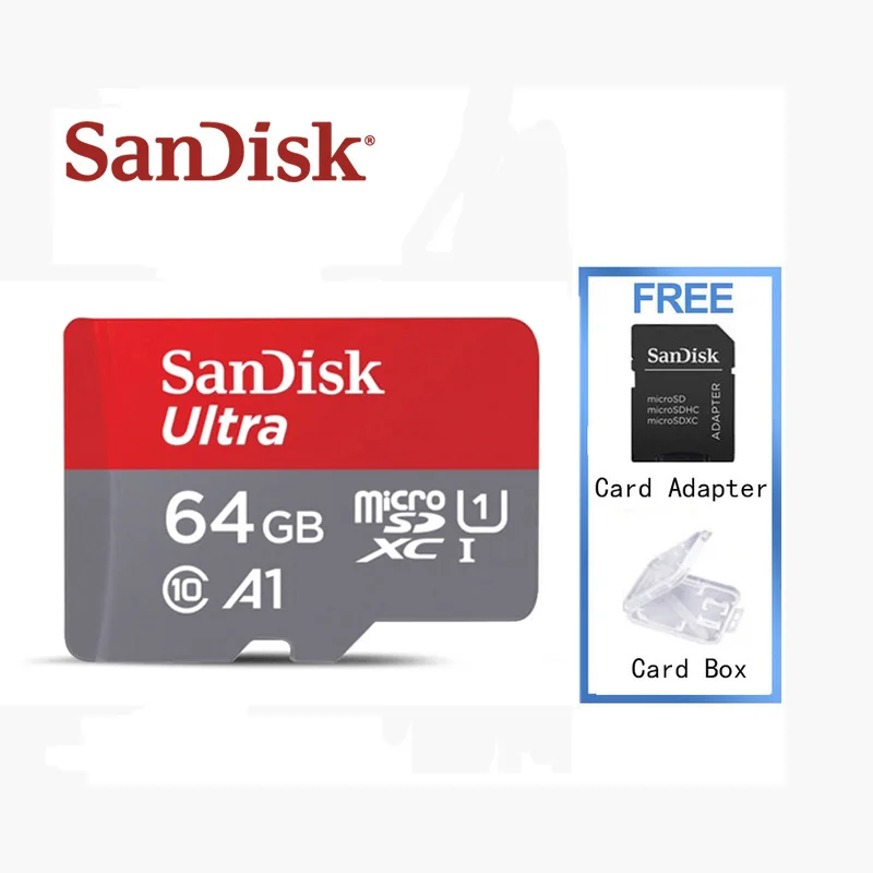 Original Sandisk carte micro sd 32gb 64gb 128gb class 10 TF card 80Mb/s microSDHC/SDXC DJ memory forhuawei honor &amp table PC | Компьютеры