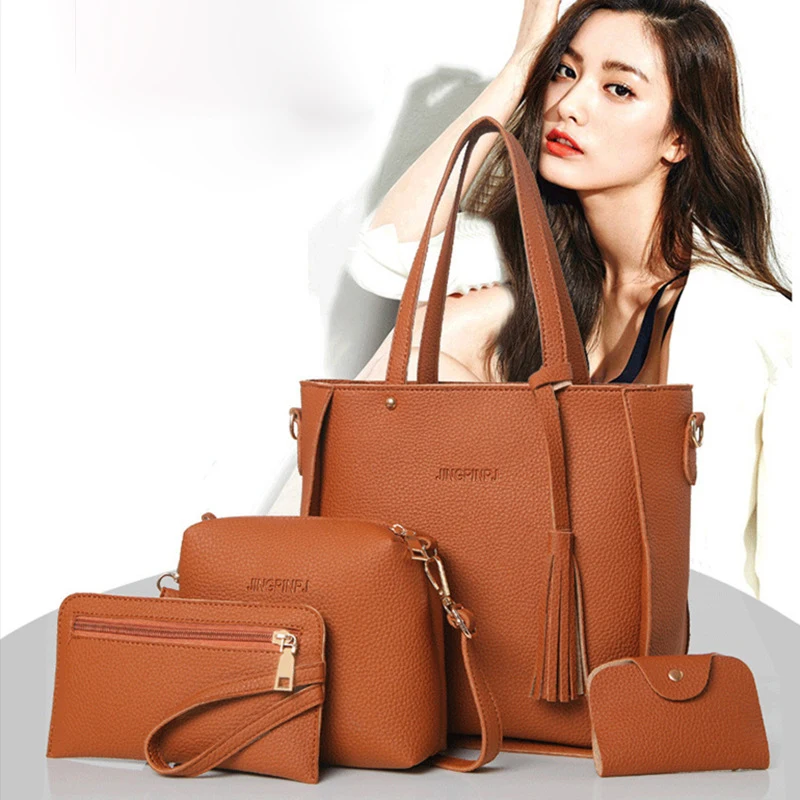 Женская сумка с заклепками набор верхней ручкой большая Вместительная женская