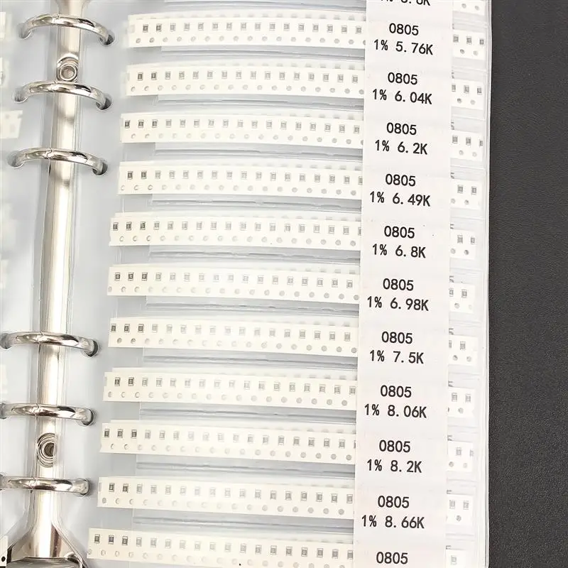 1 шт. 0805 образец книга 221Valuesx25Pcs всего 5525 шт. 1% Чип резисторы комплект ассортимент набор книга
