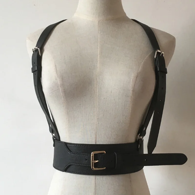 Мужской женский мужской ремень унисекс в стиле панк кожаный с большой застежкой