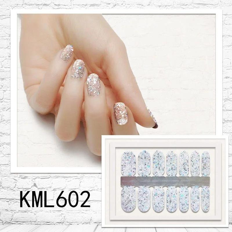 KML602 LADY KINDOM beauty DIY патч для ногтей самоклеющиеся наклейки для ногтей градиентный цвет наклейки-лак для ногтей водонепроницаемые полоски для ногтей - Цвет: KML602
