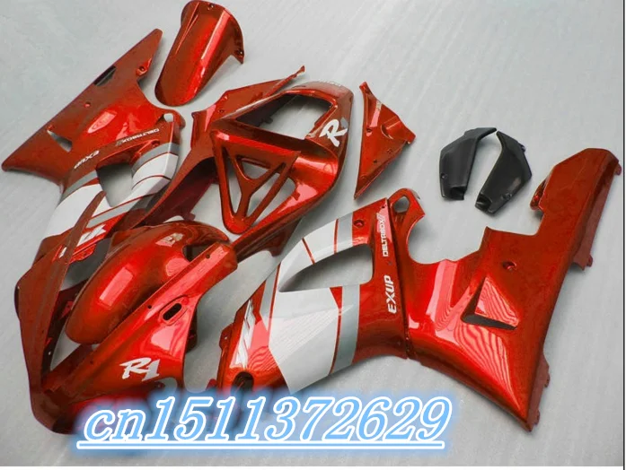 

Dor-Fairing Fit Fits For YZF1000 R1 2000-2001 YZF 1000R1 00-01 2000 2001 for red silver D