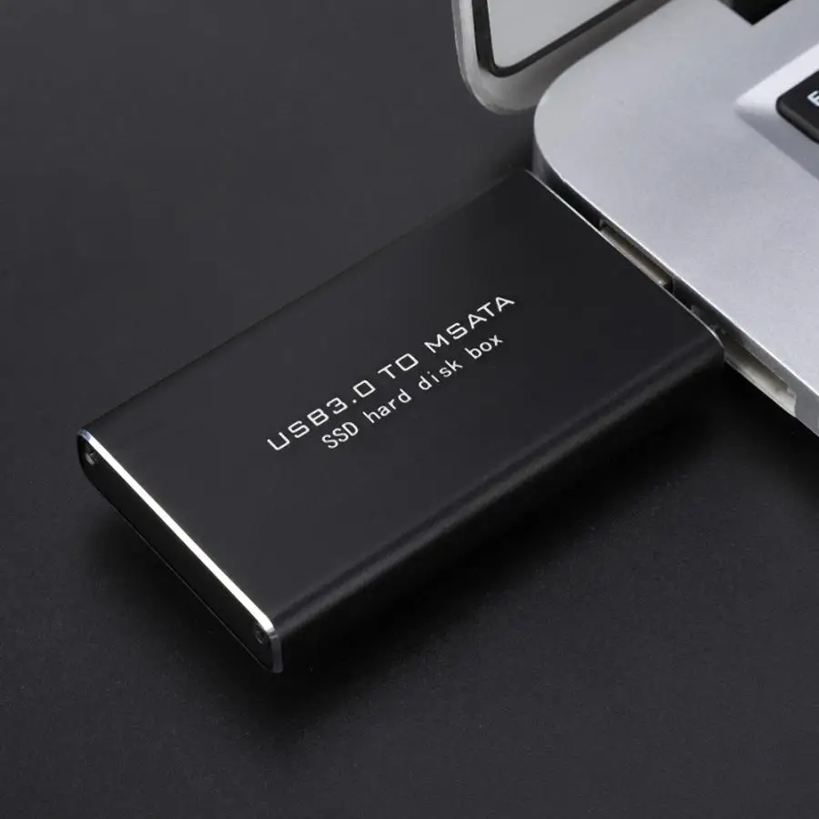 MSATA к USB3.0 алюминиевому SATA3 твердотельному мобильному жесткому диску ASM1153E