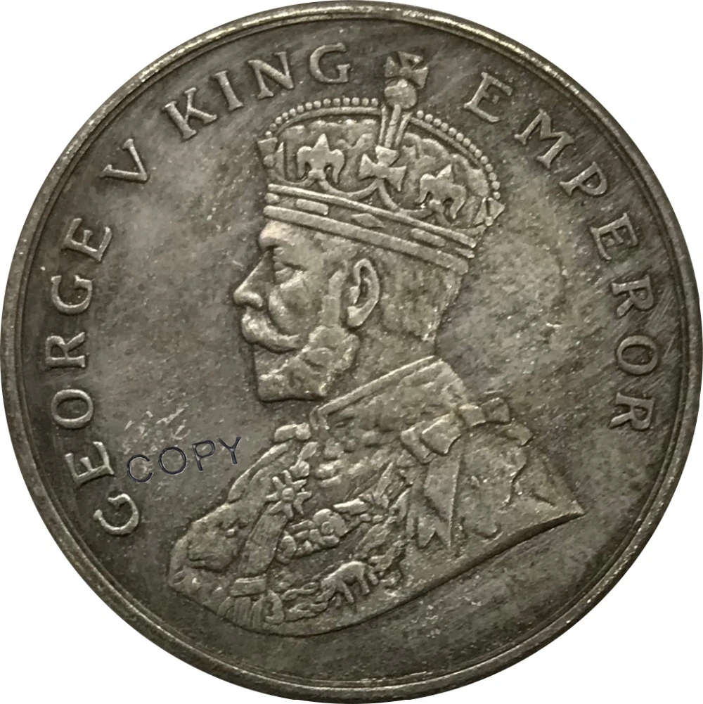 

1920 India - British 8 Annas George V Cupronickel Plated Silver Collectibles Copy Coin
