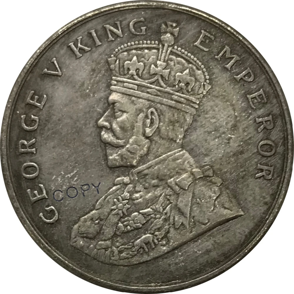 1920 India - British 8 Annas George V предметы коллекционирования из мельхиора покрытые серебром