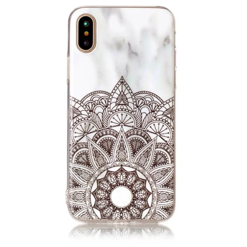 Phone Case for iPhone X Silicon Back Cover iPhoneX Soft Marble Granite Flower Mobile Cases Coque Apple iPhon Shell Gel |
