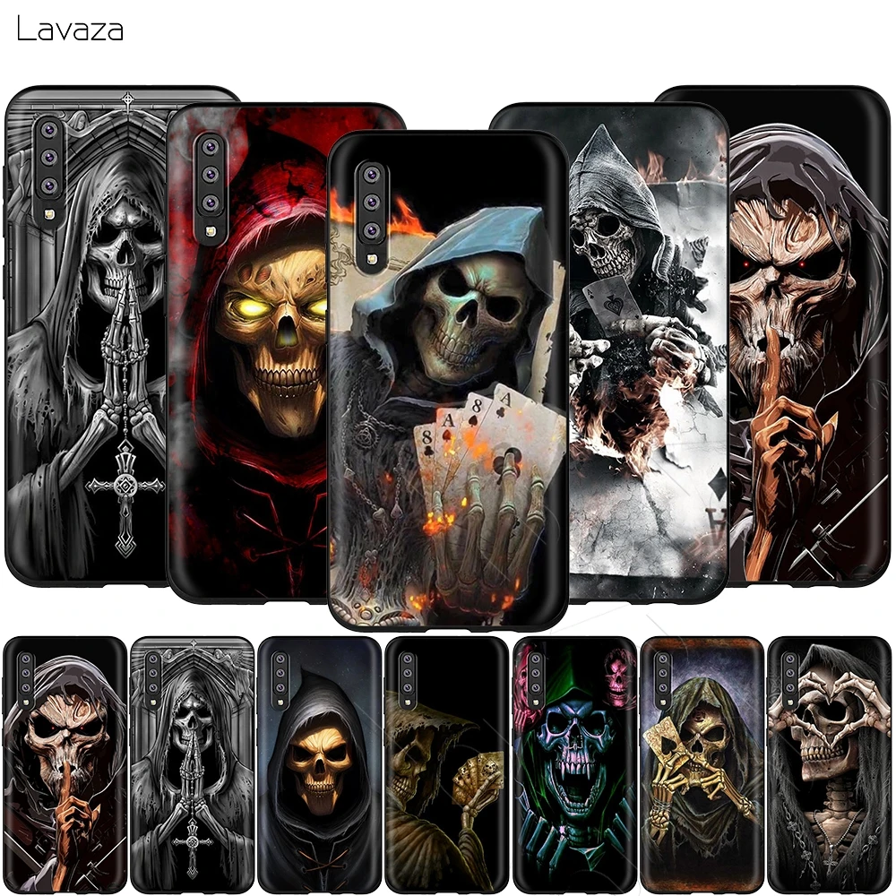 Lavaza Grim Reaper Skull Skeleton Case for Samsung Galaxy S6 S7 Edge J6 S8 S9 S10 Plus A3 A5 A6 A7 A8 A9 Note 8 9 |