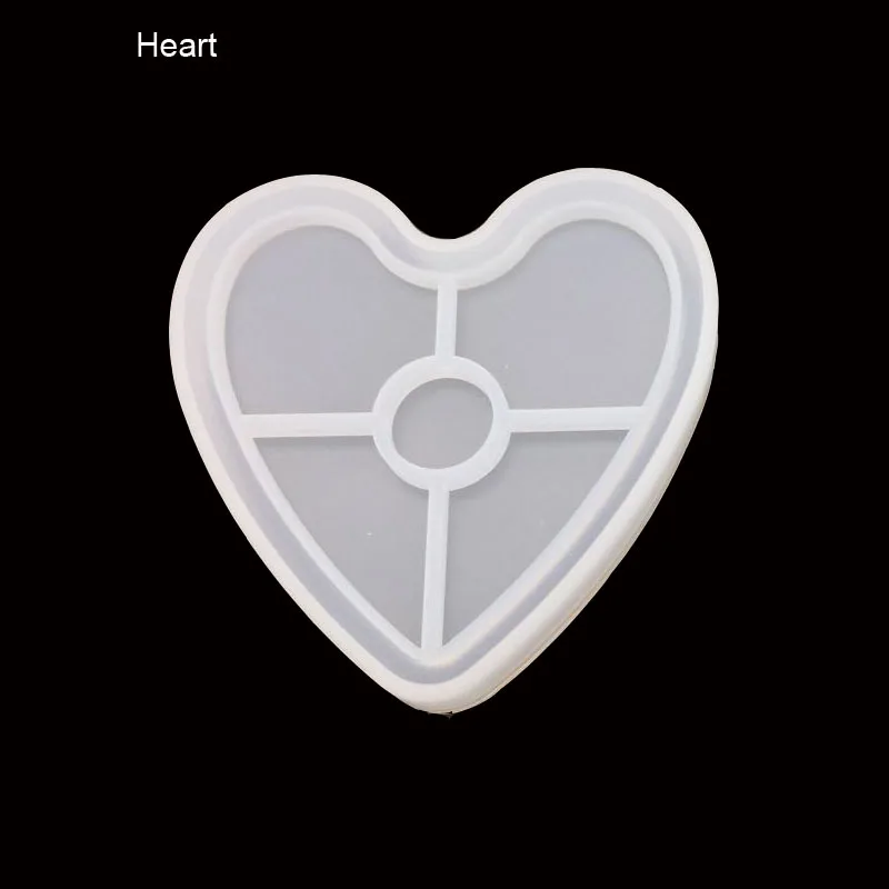 Heart 1 шт. цветочный горшок база чайная подставка DIY силиконовая высушенная форма цветок ювелирные изделия аксессуары инструменты оборудование полимерные формы - Цвет: Heart