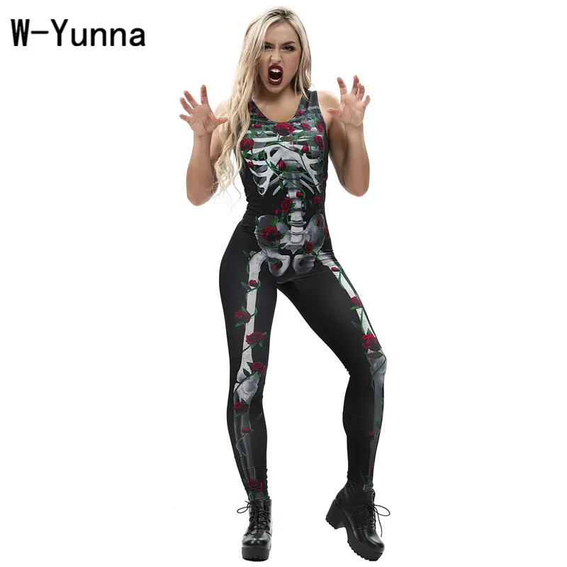 Женская модная одежда W Yunna новые эластичные комбинезоны с цветочным рисунком