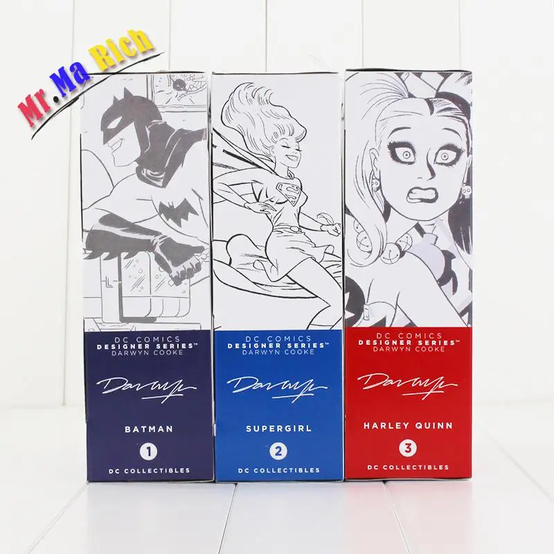 Серия дизайнерских игрушек Бэтмен Супергерл кон тростник Harley Quinn Con Il Martello Da collozione