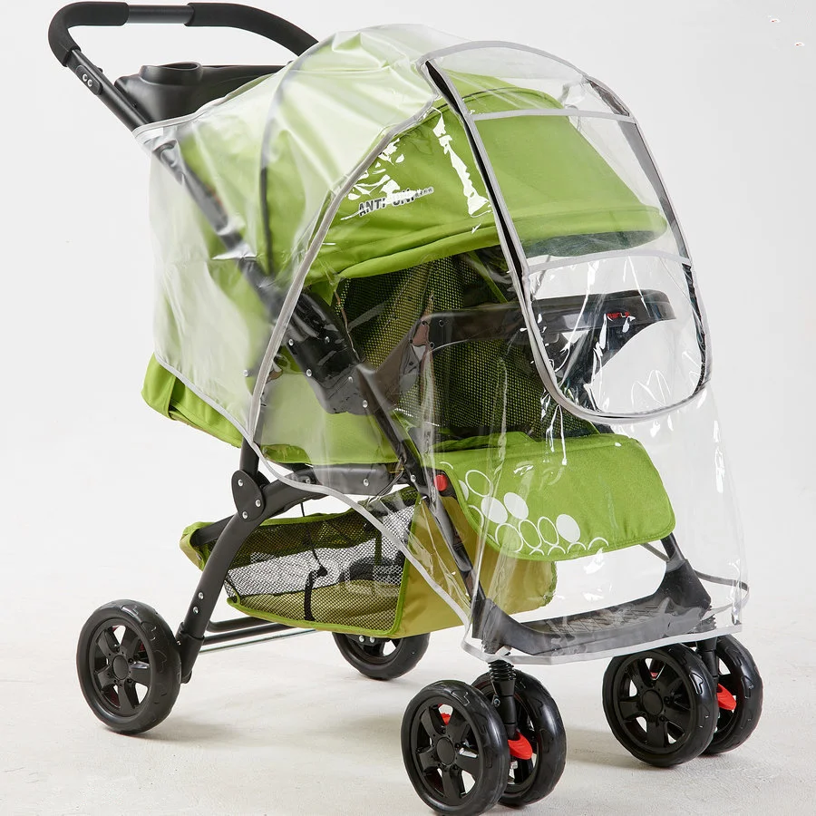 

New Universal Baby Stroller Rain Cover Baby Rainproof Windproof Cover Raincoat Wind Dust Shield Zipper Baby Stroller Accessories