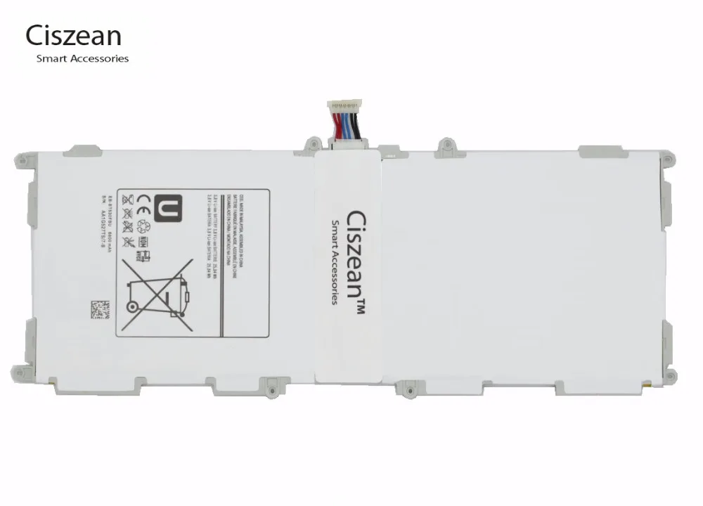 Ciszean 5 шт./лот 6800 мАч EB BT530FBC сменная батарея для планшета Samsung Galaxy Tab 4 10 1 &quotT530 T531 T535
