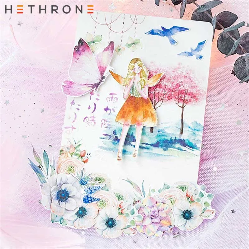 Hethrone 60 шт Сказочный эльф акварельный стикер канцелярский бумажный журнал DIY фото