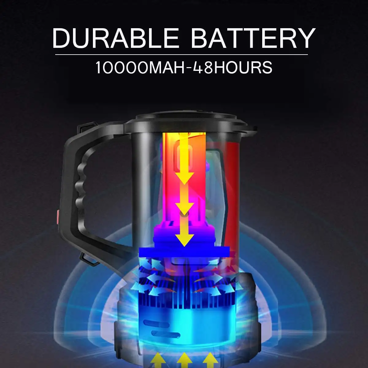 500w яркий портативный Точечный светильник 3500LM поисковый свет для охоты 10000 мАч со