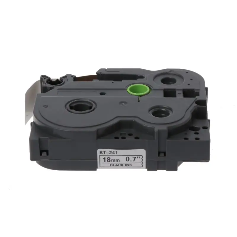 Черная на белой этикетке лента совместима с клейкая фирмы Brother TZe 241 tz 18 мм новый