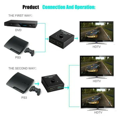 2 в 1 В Out UHD 4K Bi Direction HDMI 0 Switch Switcher Splitter Hub HDCP 3D |