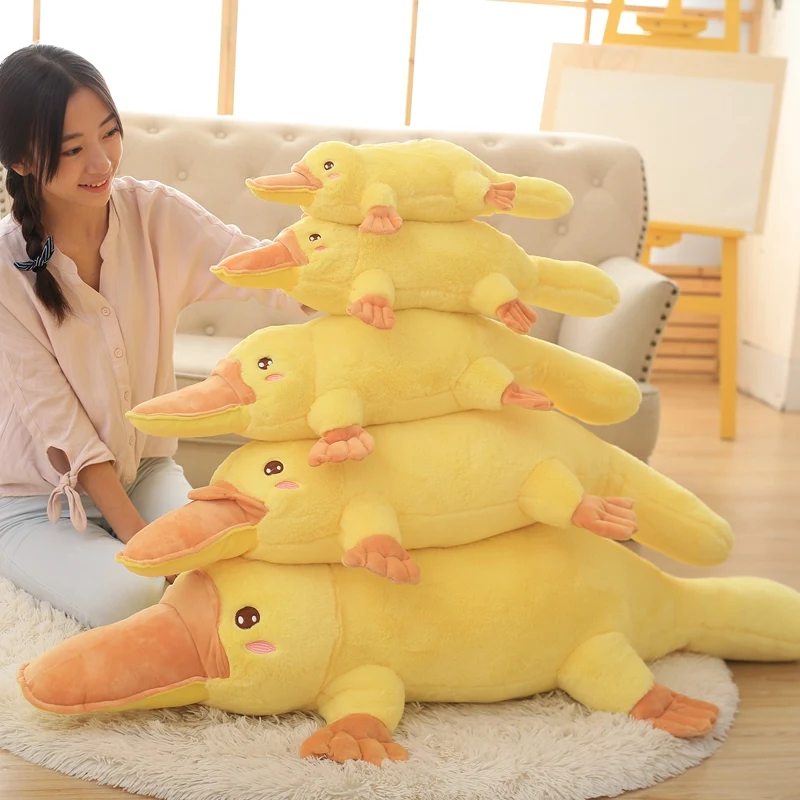 

50cm/60cm/80cm Kawaii Duckbill Doll Plush Toys Animals Stuffed Pillow Kids Toys Room Decor Birthday Gift For Children Friends