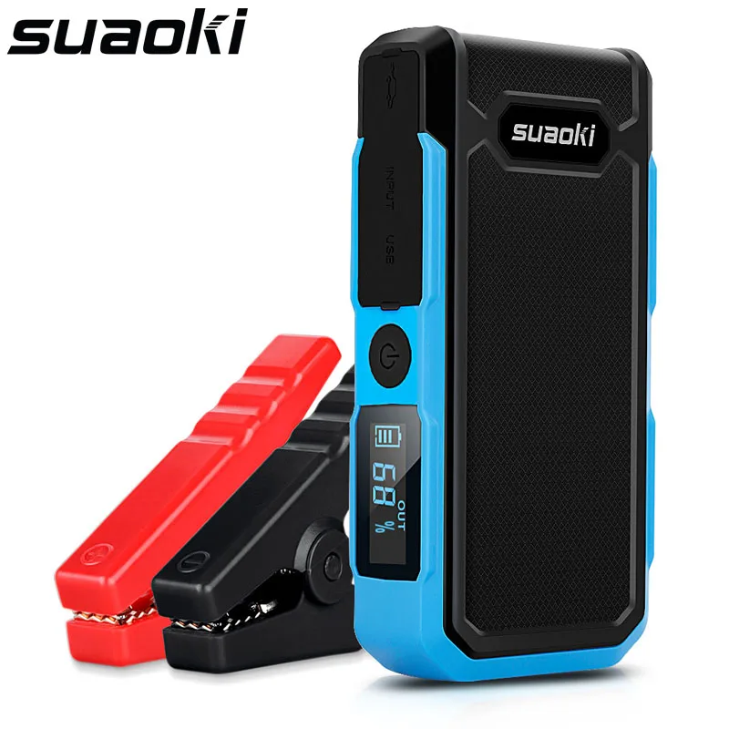 Suaoki U10 800A пиковый стартер для автомобиля 20000 мАч с интеллектуальными зажимами