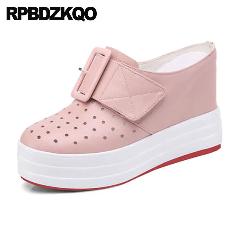 криперы экстремальный леди 12cm 5 дюймовый насосы Harajuku повседневная Белые туфли на