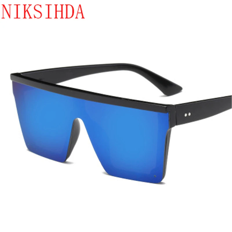 

The new 2019 sunglasses conjoined lens euramerican fashion square men and women with the wind driving sunglass uv400