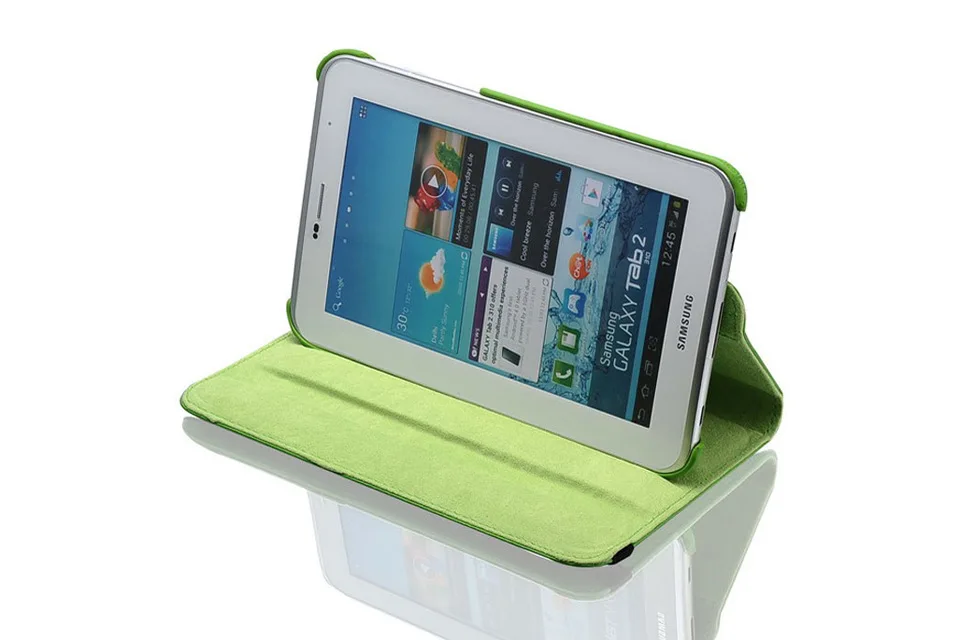 Вращающийся на 360 градусов чехол для планшета samsung Galaxy Tab2 " GT-P3100 P3110 P3108 откидной Чехол-книжка из искусственной кожи с подставкой Умный Магнитный чехол