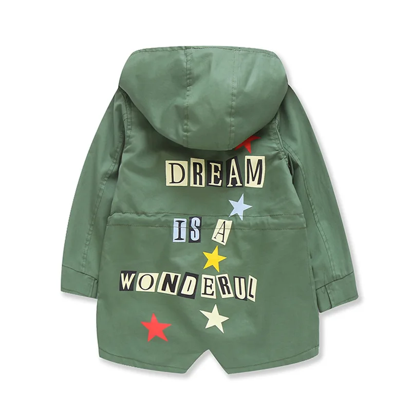 

3-11T Teens Boys Coat Jacket Child Kids Letter Hooded Toddler Gentleman Fashion Windbreaker Outerwear Autumn Spring Clothes Coat
