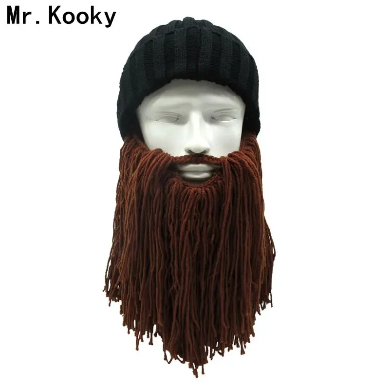 Mr. Kooky осенне-зимние теплые крутые вязаные шапки забавная мужская маска для лица