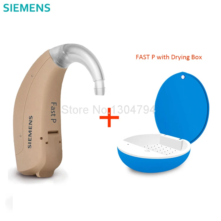 Siemens Fast P цифровые беспроводные слуховые аппараты для умеренной сильная потеря волос маленькие слуховые звуковые усилители BTE - Цвет: FAST P with Dryer