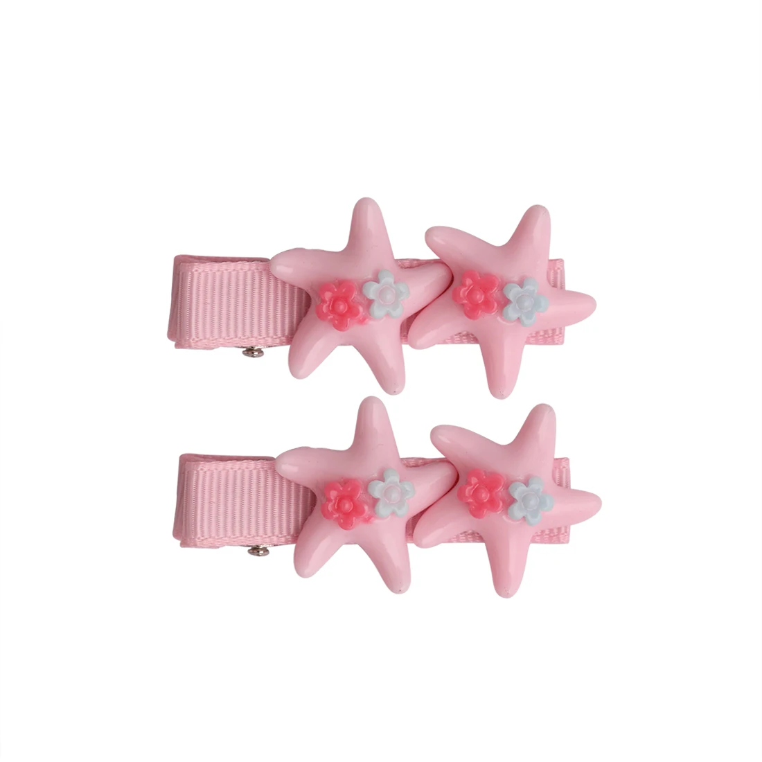 7 пар = 14 шт./лот мини морские звезды заколки детские Мультяшные с двойными зубцами