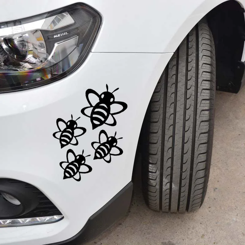 YJZT 12.7CM*18.7CM Flying Bumble Bee Vinyl Window Decal Car Sticker Black/Silver C19-0043 | Автомобили и мотоциклы
