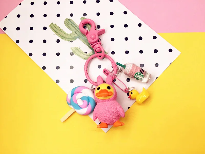 2019 новый милый мультфильм Маленькая желтая утка кукла брелок для ключей с