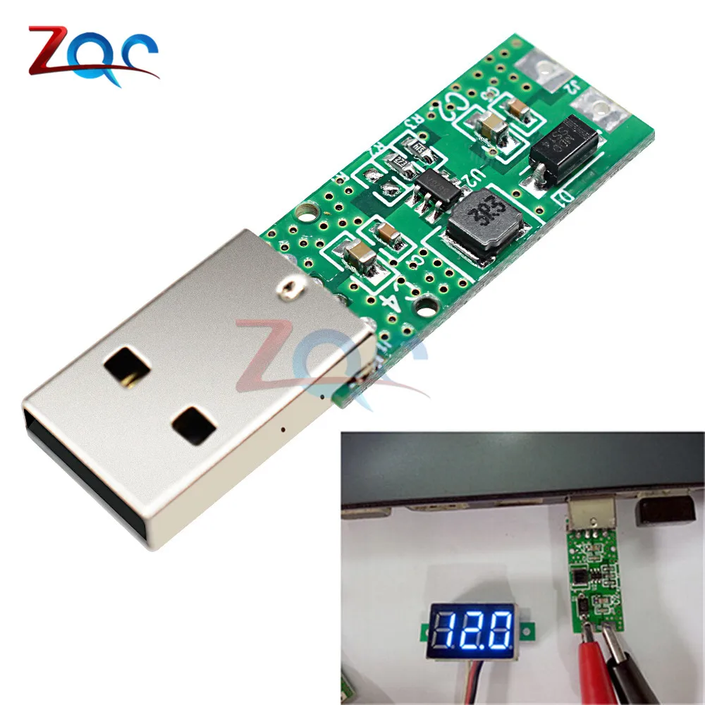 DC-DC 5 В до 12 В 5 Вт USB Повышающий Модуль питания повышающий преобразователь напряжения плата 4,2 в-5,2 в