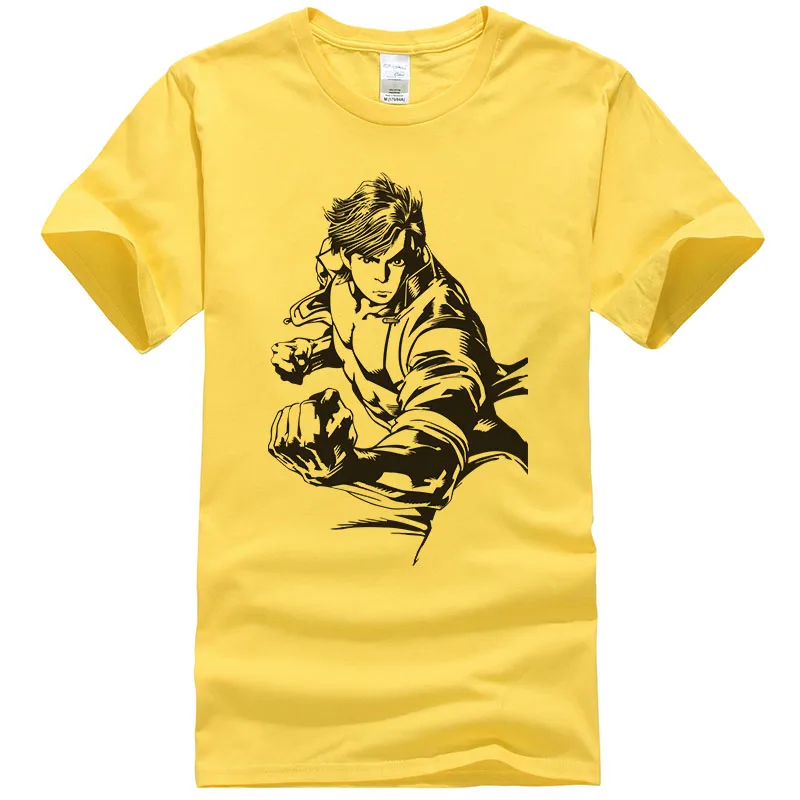 2017 летняя хлопковая Футболка с принтом короля бойцов грейфера Мужская крутая