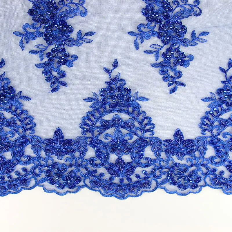 2018 Bridal Lace Fabric High Quality African Handmade Beades Embdroidery for FC1054 | Дом и сад