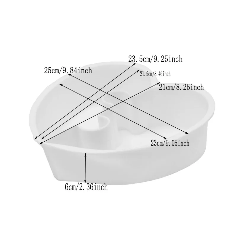 Силиконовая форма для украшения торта в форме сердца шифонового мусса десерта