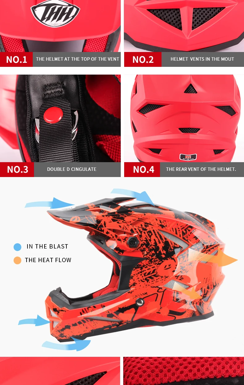 Новое поступление casco capacetes персонализированный шлем THH для мотокросса внедорожные горные MX ATV шлемы многофункциональный легкий шлем