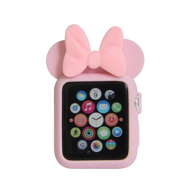 Для Apple Watch Series 1 2 3 4 Mouse Женский мягкий силиконовый защитный чехол с Минни Маус для