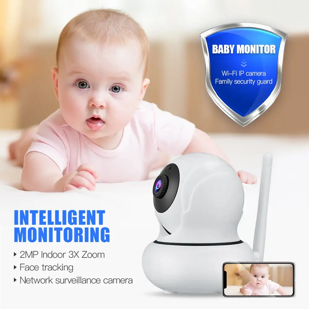 Ip камера WiFi для помещений PTZ скоростная купольная Wi Fi 1080 P видеонаблюдения