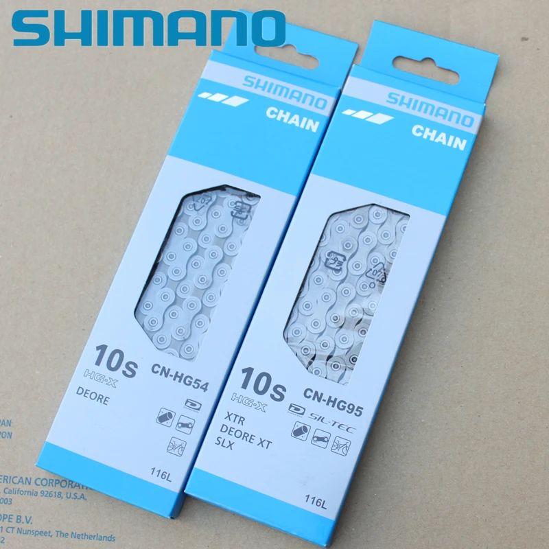 Shimano 10 S цепь для горных велосипедов DEORE CN HG54 SLX XT HG95 скоростная с