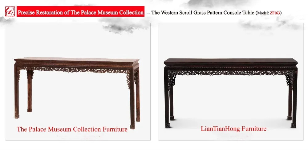 Западная консоль с рисунком прокрутки травы стол для бармаза из красного дерева