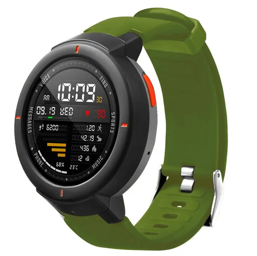 50 шт. для Huami Amazfit Verge ремешок силиконовый Смарт-часы ремешок для xiaomi huami amazfit 3 Verge браслет мягкие полосы Прямая