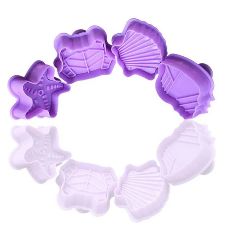 Пластиковый Плунжер для печенья 4 шт./лот|biscuit cookies|cookie biscuitcookie cutter |