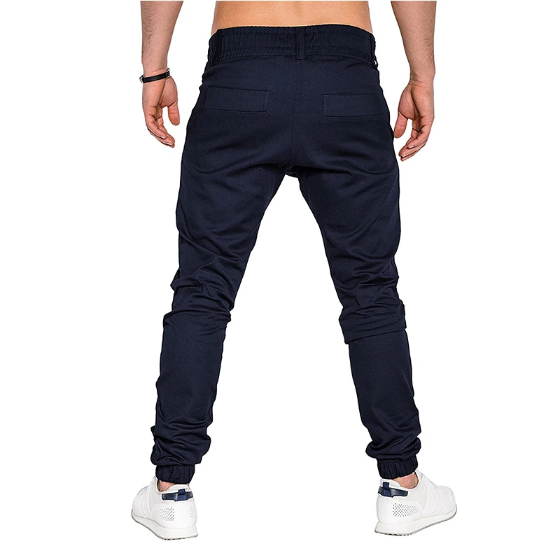 

Vogue Nice New Casual Men Pants Cotton Slim Pant Button Trousers Fashion Business Solid Khaki Black Pants Men