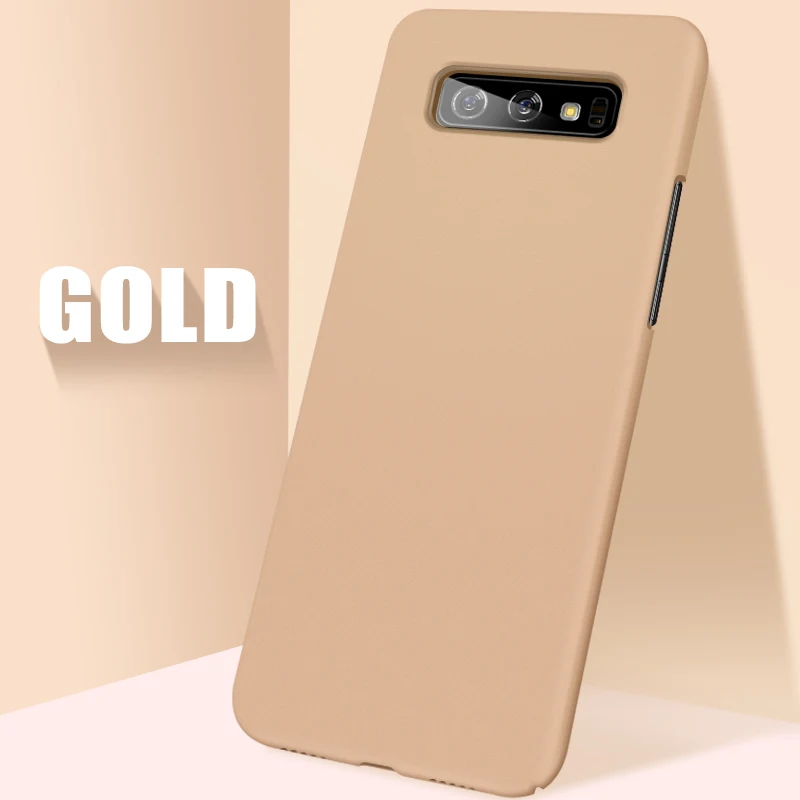S10E чехол для samsung S10 плюс чехол Mofi для samsung S10 случае S10+ E ПК Твердый переплет Soild Цвет чистый черный, красный синий тонкий - Цвет: Gold