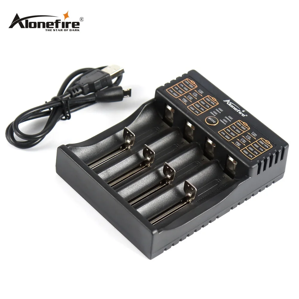 Зарядное устройство USB AloneFire MC104 1 2 в 3 7 85 В AA/AAA 18650 26650 14500 16340 умное зарядное для
