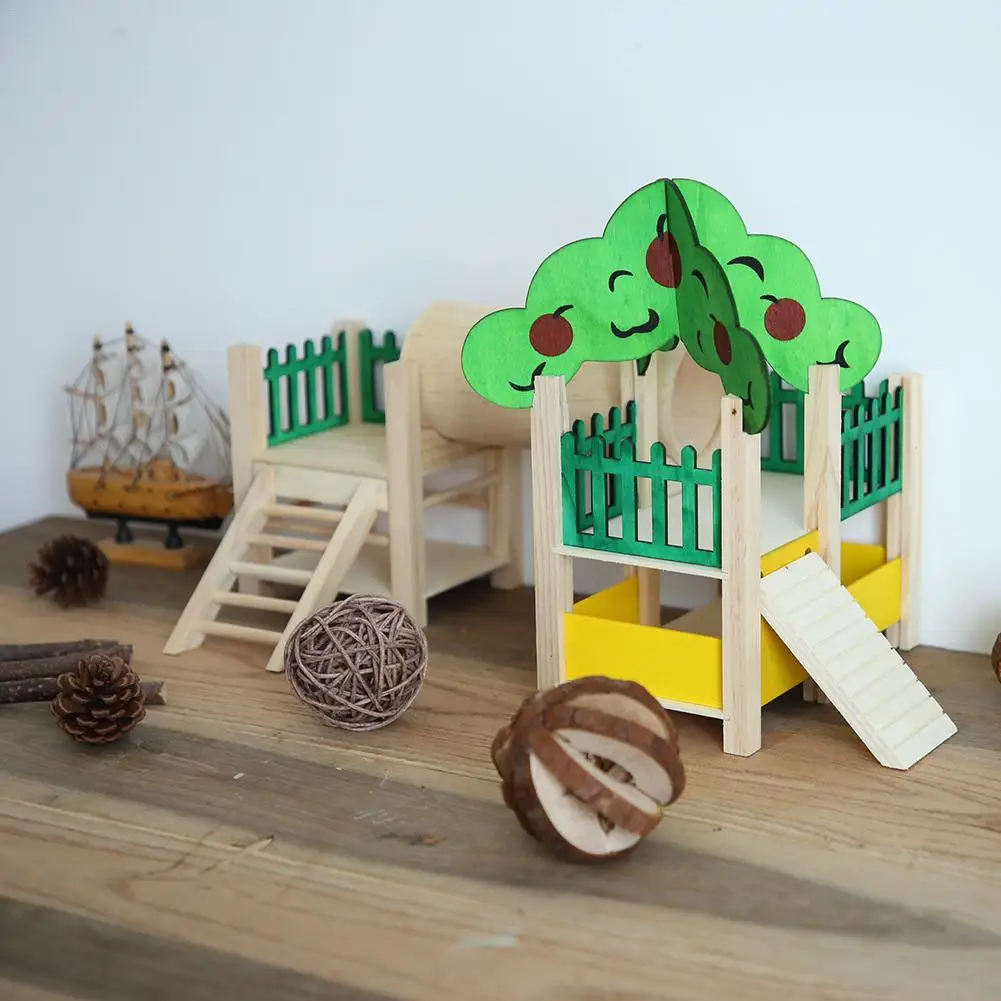 Hamster House Playstand Playground Perch Gym Stand Playpen Ladders Exercise Playgym With Feeder Cage Accessories Exercise Toy
